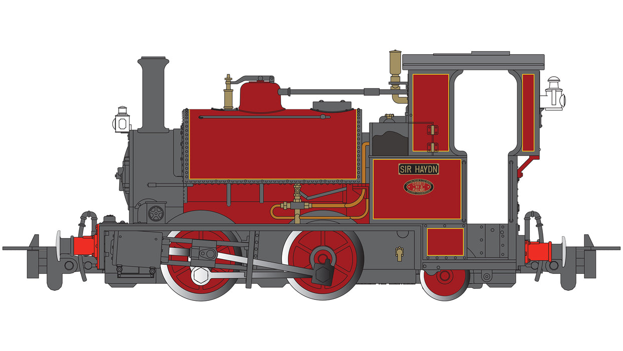 Bachmann 59105 HOn30 Scale Hughes Sir Haydn F0-4-2ST Steam Loco - Red