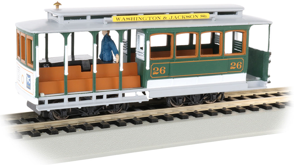 Bachmann 60536 HO Scale Cable Car - Green and Gray