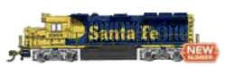 Bachmann 63573 N Scale EMD GP40 Diesel Santa Fe ATSF 2964 - DC