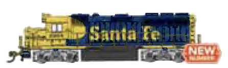 Bachmann 63573 N Scale EMD GP40 Diesel Santa Fe ATSF 2964 - DC