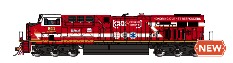 Bachmann 65412 HO Scale Wabtec/GE ES44 "Spirit of Our First Responders" CSXT 911 DCC and WOWSound