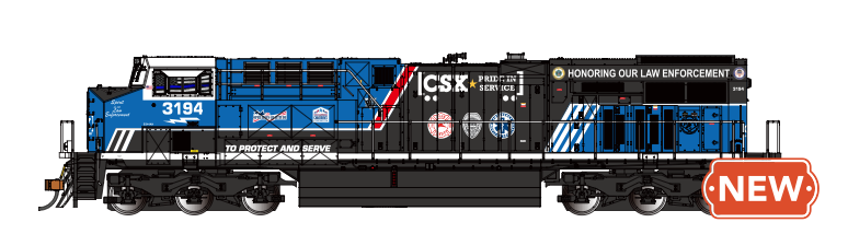 Bachmann 65413 HO Scale Wabtec/GE ES44 "Spirit of Law Enforcement" CSXT 3194 DCC and WOWSound