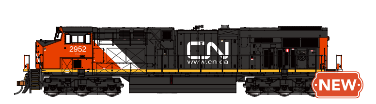 Bachmann 65414 HO Scale Wabtec/GE ES44 Canadian National CN 2952 DCC and WOWSound