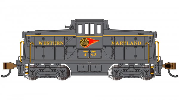 Bachmann 68254 N Scale GE 44 Ton Switcher Western Maryland WM 75 - DCC