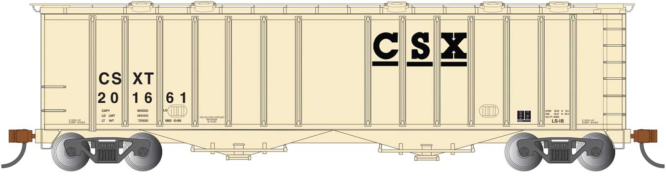 Bachmann 70621 HO Scale GATX 4180 Airslide Hopper CSXT 201661
