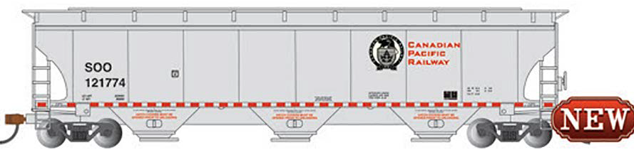 Bachmann 70633 HO Scale Trinity 5161 Covered Hopper Canadian Pacific CP 121774
