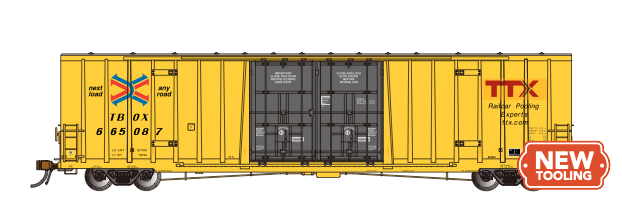 Bachmann 70803 HO Scale National Steel Car 60'9" Hi-Cube Boxcar TTX TBOX 665087