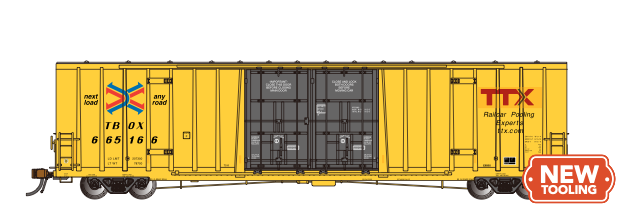 Bachmann 70804 HO Scale National Steel Car 60'9" Hi-Cube Boxcar TTX TBOX 665166