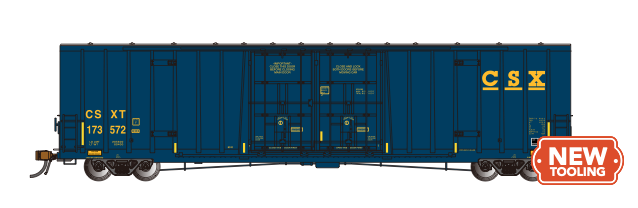 Bachmann 70807 HO Scale National Steel Car 60'9" Hi-Cube Boxcar CSXT 173572