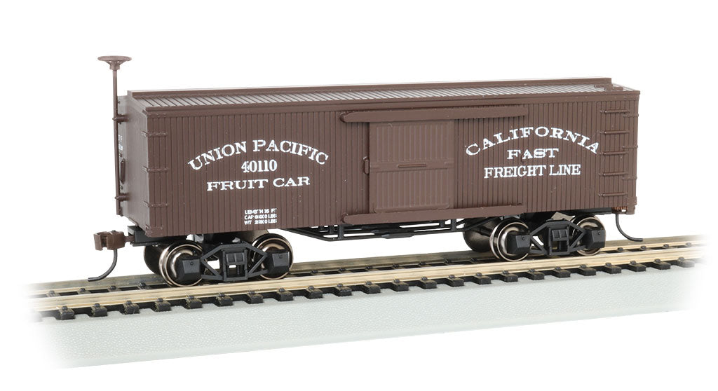 Bachmann 72307 HO Scale 34' Old Time Wood Boxcar Union Pacific "Fruit Car" UP