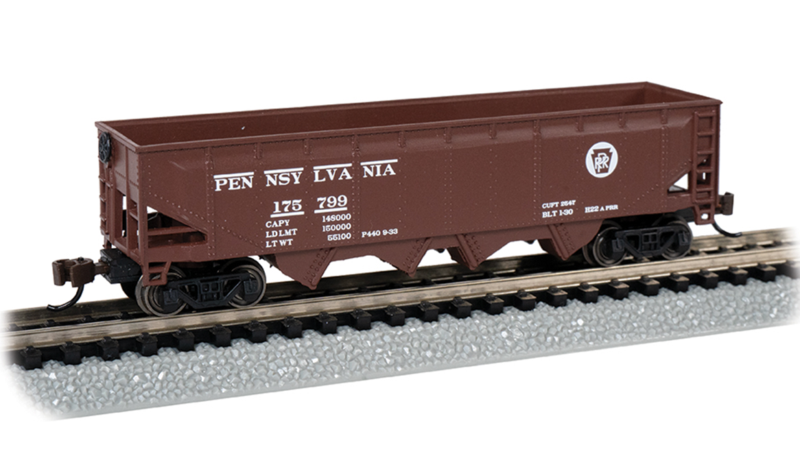 Bachmann 73352 N Scale 40' 4 Bay Quad Hopper Pennsylvania PRR 175799