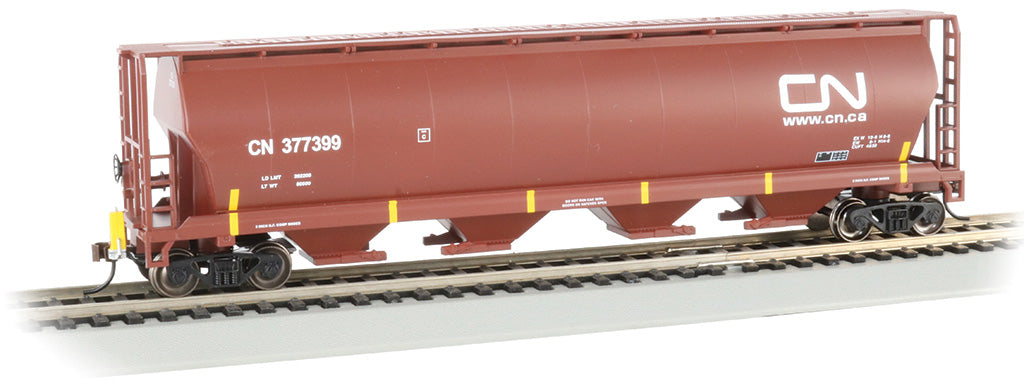 Bachmann 73803 HO Scale 4 Bay Covered Hopper with EOT Canadian National "Modern" CN