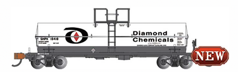 Bachmann 75851 N Scale Small Dome Chemical Tank Car Diamond SHPX 19418