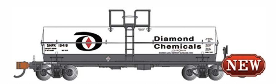 Bachmann 75851 N Scale Small Dome Chemical Tank Car Diamond SHPX 19418