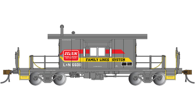 Bachmann 76405 HO Scale Transfer Caboose Family Lines System L&N 6600