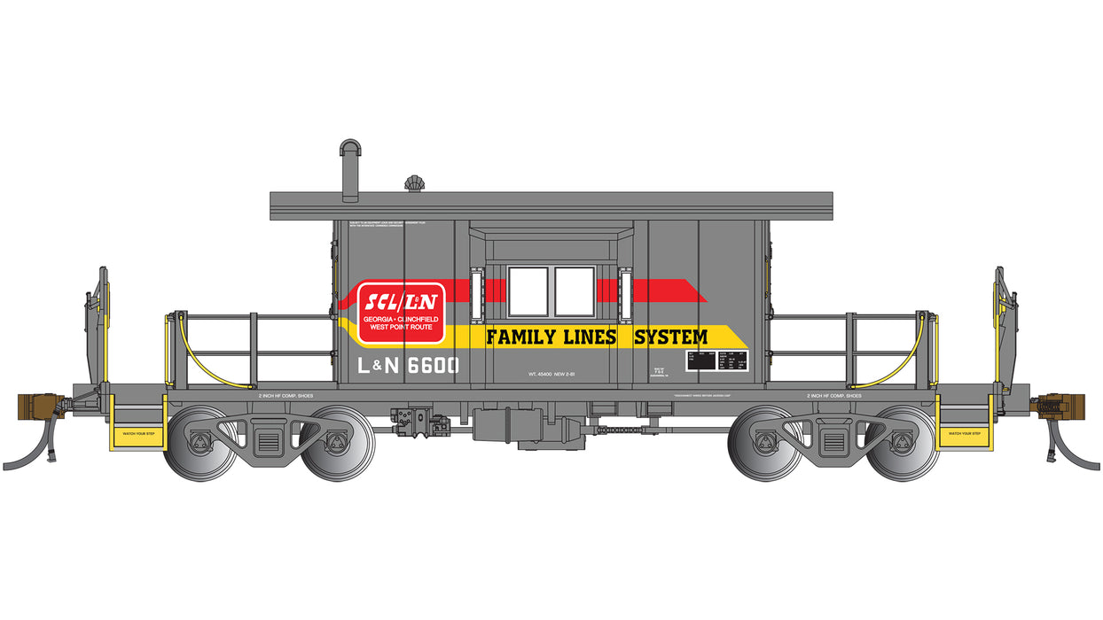 Bachmann 76405 HO Scale Transfer Caboose Family Lines System L&N 6600