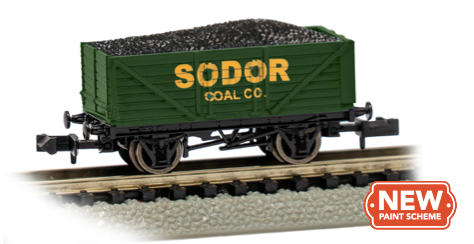 Bachmann 77079 N Scale Thomas & Friends Sodo Coal Co. Wagon with Load