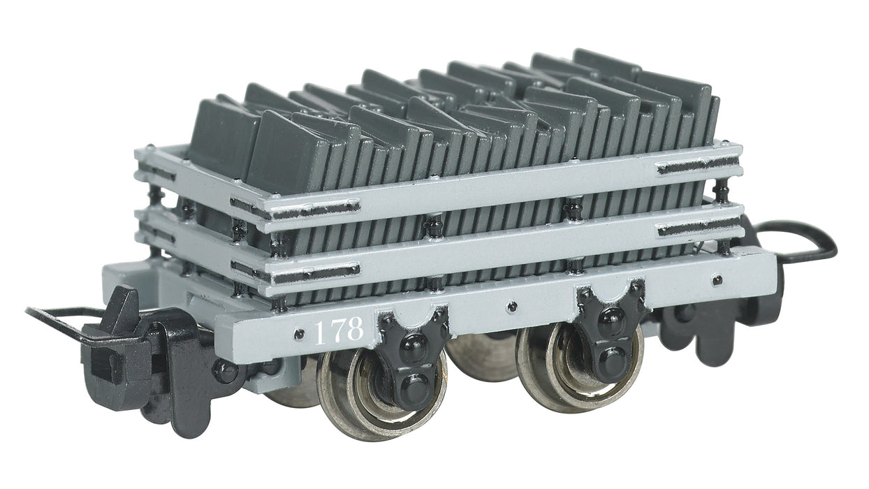 Bachmann 77307 HO Scale Thomas & Friends Narrow Gauge Slate Wagon with Load - 178 (Runs on N Scale Track)