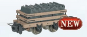 Bachmann 77315 HO Scale Thomas & Friends Narrow Gauge Slate Wagon with Load - Tan (Runs on N Scale Track)