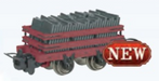Bachmann 77317 HO Scale Thomas & Friends Narrow Gauge Slate Wagon with Load - Red (Runs on N Scale Track)