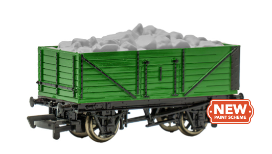 Bachmann 77428 HO Scale Thomas & Friends Stone Wagon with Load - Green