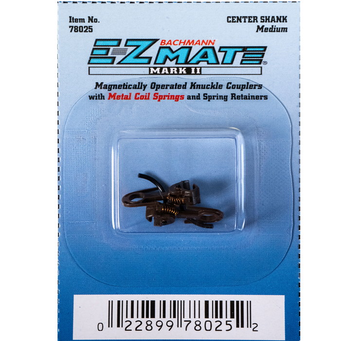 Bachmann 78025 HO Scale E-Z Mate Mark II Medium Center Shank Couplers (1 Pair)