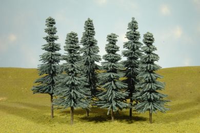 Bachmann SceneScapes 32012 5"-6" Blue Spruce Trees (6 Pack)