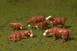 Bachmann SceneScapes 33102 HO Scale Brown & White Cows Figures (6 Pack)