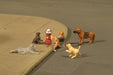 Bachmann SceneScapes 33108 HO Scale Dogs with Fire Hydrant Figures (6 Pack)