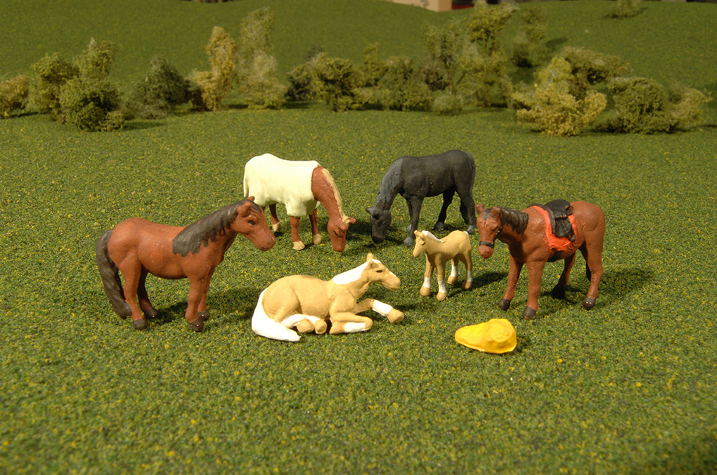 Bachmann SceneScapes 33119 HO Scale Horse Figures (6 Pack)