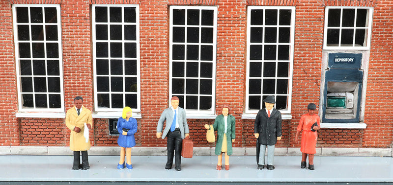 Bachmann SceneScapes 33120 HO Scale Standing Office Workers Figures (6 Pack)
