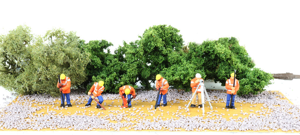 Bachmann SceneScapes 33121 HO Scale Highway Maintenance Crew Figures (6 Pack)
