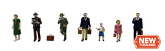 Bachmann SceneScapes 33125 HO Scale 20th Century Pedestrians Figures (6 Pack)