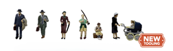 Bachmann SceneScapes 33126 HO Scale 20th Century Assorted People Figures (6 Pack)