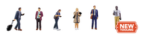 Bachmann SceneScapes 33128 HO Scale Modern Commuters Figures (6 Pack)