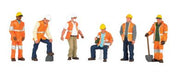 Bachmann SceneScapes 33156 O Scale Maintenance Workers Figures (6 Pack)