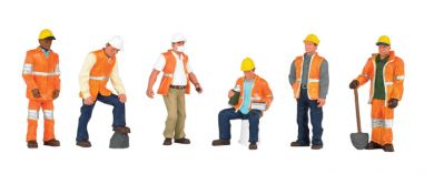 Bachmann SceneScapes 33156 O Scale Maintenance Workers Figures (6 Pack)