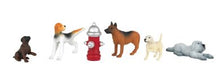 Bachmann SceneScapes 33158 O Scale Dogs with Fire Hydrant Figures (6 Pack)