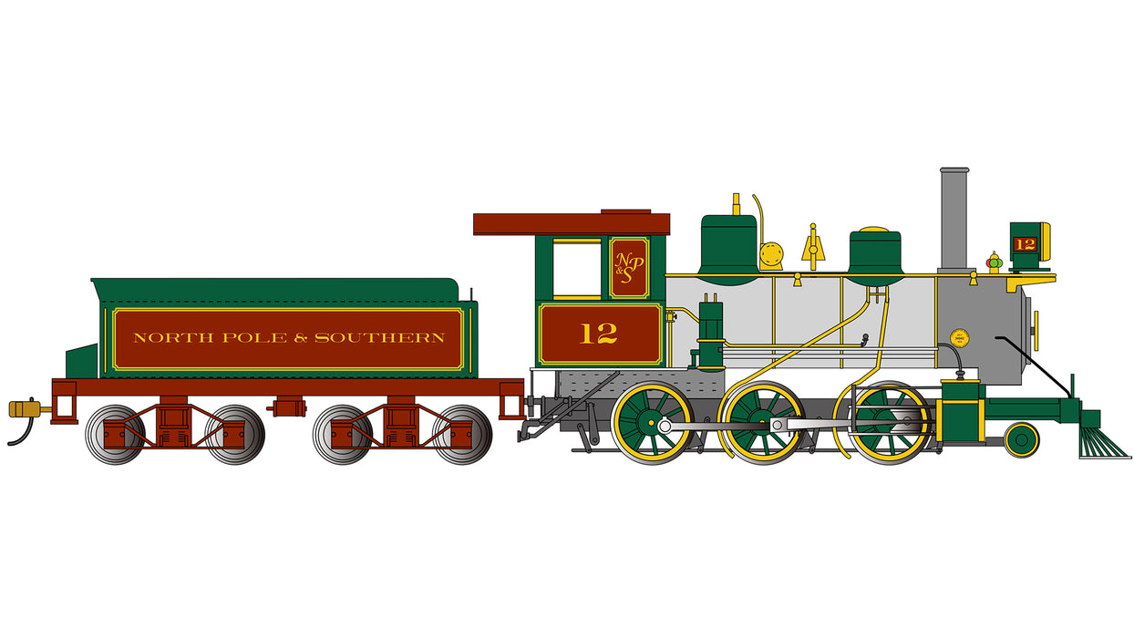 Bachmann Spectrum 25204 On30 Scale 2-6-0 Rogers Steam Loco North Pole & Southern 25