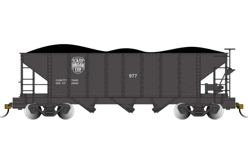 Bachmann Spectrum 26571 On30 Scale 3 Bay Open Hopper East Broad Top EBT 977