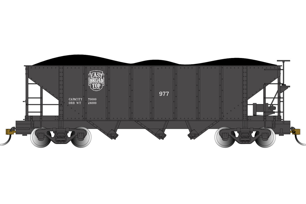 Bachmann Spectrum 26571 On30 Scale 3 Bay Open Hopper East Broad Top EBT 977