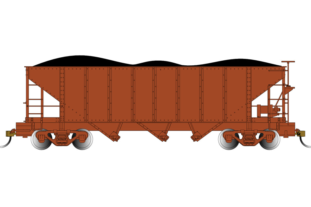 Bachmann Spectrum 26574 On30 Scale 3 Bay Open Hopper Painted Unlettered - Oxide Red