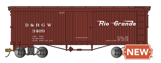 Bachmann Spectrum 27003 On30 Scale Wood Side Boxcar Denver & Rio Grande Western D&RGW 3409