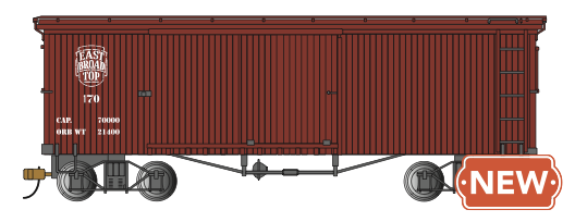 Bachmann Spectrum 27004 On30 Scale Wood Side Boxcar East Broad Top EBT 170