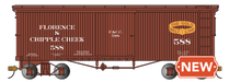 Bachmann Spectrum 27005 On30 Scale Wood Side Boxcar Florence & Cripple Creek 588