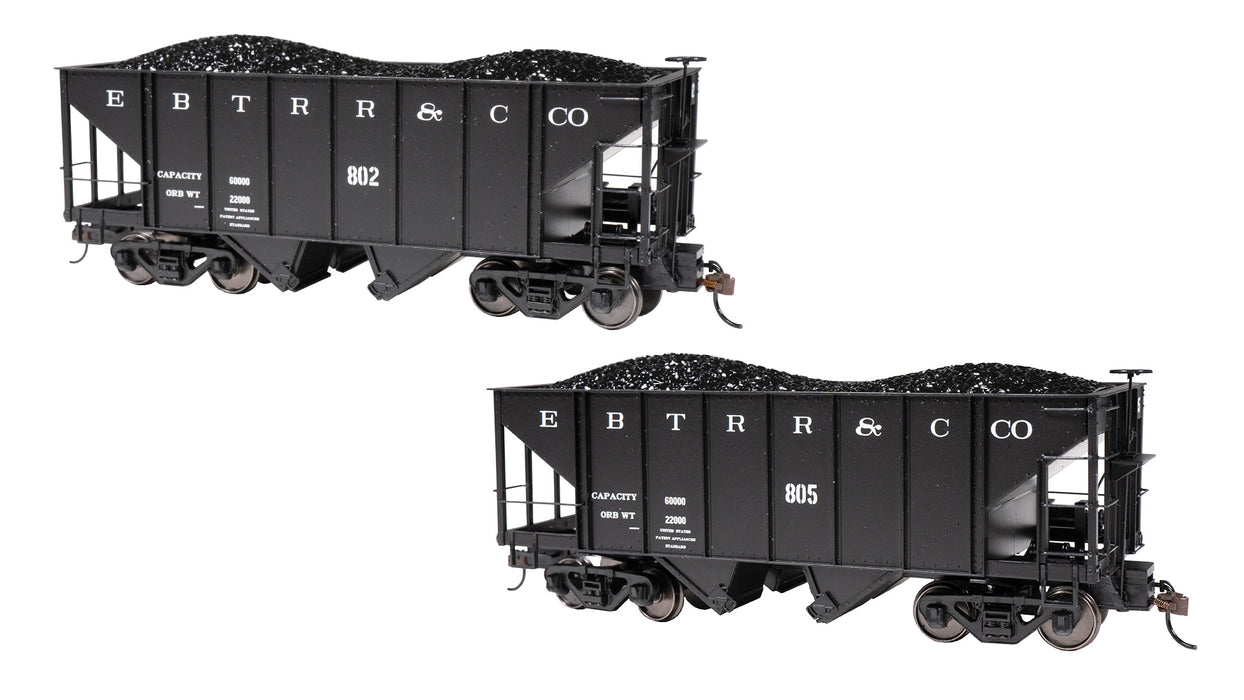 Bachmann Spectrum 27901 On30 Scale 2 Bay Steel Hopper East Broad Top EBT 802 & 805 (2 Pack)