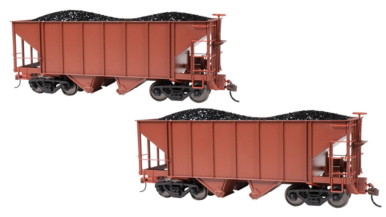 Bachmann Spectrum 27904 On30 Scale 2 Bay Steel Hopper Painted Unlettered - Oxide Red (2 Pack)