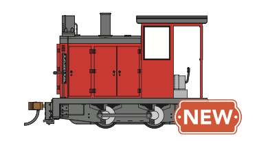 Bachmann Spectrum 28178 On30 Scale Davenport 0-4-0 Gas Mechanical Painted Unlettered - Red & Black