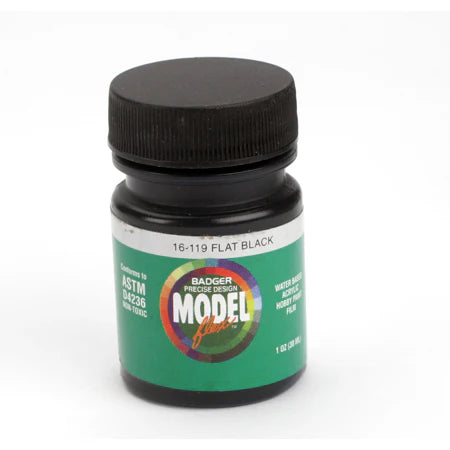 Badger 16-119 MODELFlex Acrylic Paint Flat Color 1oz Black