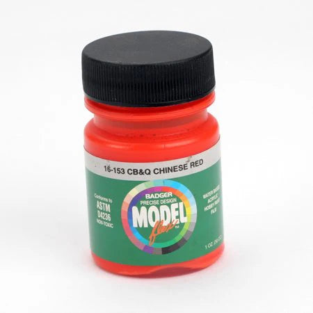 Badger 16-153 MODELFlex Acrylic Paint 1oz Chicago, Burlington & Quincy Chinese Red